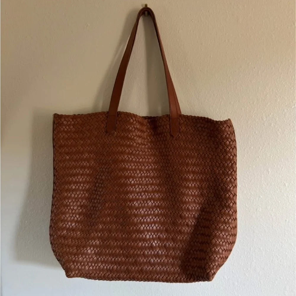 Madewell Woven Leather Transport Tote - Picture 2 of 10